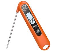 DOQAUS Termometro Cocina Digital de Lectura Instantánea de 3s, Termómetro Alimentos, Termometro Carne con Pantalla LCD para Carne, BBQ, Comida, Liquidos, Aceite, Agua (naranja))
