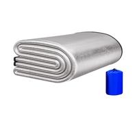 Doqeou Esterilla de camping de aluminio, esterilla de camping de lámina de aluminio, espuma térmica impermeable plegable, para exteriores, camping en la playa, excursiones, picnics
