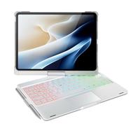 doqo Funda con Teclado para iPad Air 11/iPad Pro 11, Funda con Teclado para Air 11 M3/M2 (2025/2024), Air 5/4ª y Pro 11 de 4ª/3ª/2ª/1ª generación, con trackpad y 360° giratoria