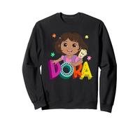 Dora (2024) Dora and Map Logo Sudadera, Unisex para Adultos, Negro, XL