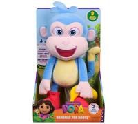 Dora Bananenfreund Boots - Peluche Interactivo de Aproximadamente 30 cm para la Popular Serie de televisión con 2 Canciones y 9 Frases, para Jugar imaginativamente, para niños a Partir de 3 años
