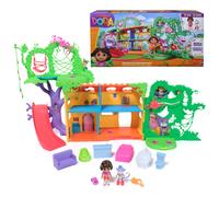 Dora Explore & Play Rainforest Casita Playset Dora & Boots Figuras Muebles de casa de muecas Frases bilinges Juguetes para nios para nias y n