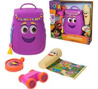DORA LA EXPLORADORA - Mochila de Aventuras de Dora con Accesorios de Exploración: Mapa Desplegable, Brújula y Prismáticos - 6071799 - Juguetes Niña 3 años + - Regalo Niña 3 años + - Juegos Infantiles,