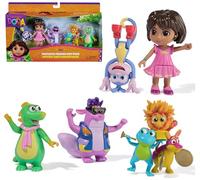 DORA LA EXPLORADORA - Pack Amigos Fantásticos de Dora, 7 Figuras: Dora, Botas, Tico, Isa y el Trío Fiesta - 6073738 - Juguetes Niña 3 años + - Regalo Niña 3 años + - Juegos Infantiles