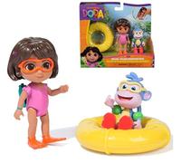 DORA LA EXPLORADORA - Pack de Aventura Acuática Dora y Botas: 2 Figuras Articuladas + Flotador de Juguete - 6073670 - Juguetes Niña 3 años + - Regalo Niña 3 años + - Juegos Infantiles