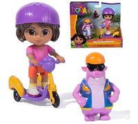 DORA LA EXPLORADORA - Pack de Aventura Dora y Tico: 2 Figuras Articuladas + Patinete de Juguete - 6073671 - Juguetes Niña 3 años + - Regalo Niña 3 años + - Juegos Infantiles