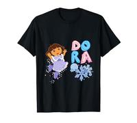 Dora la Exploradora Pastel Nieve Rosa Azul Copos de Nieve Camiseta