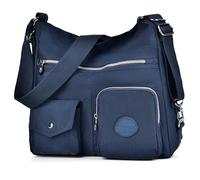 Dora & Liz Bolso hobo multiusos para mujer con RFID antirrobo, bolso cruzado de nailon impermeable, bolso de hombro, mochila convertible, Azul, Large