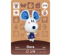 Dora - Tarjeta Amiibo de Nintendo Animal Crossing Happy Home Designer - 278