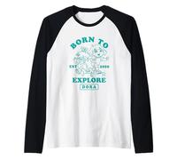 Dora The Explorer Born To Explore Since 2000 Camiseta Manga Raglan