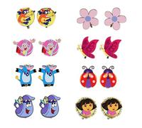Dora The Explorer - Juego de 8 pares de aretes con formas de personajes