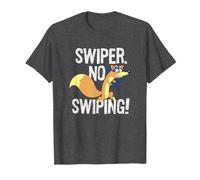 Dora The Explorer Swiper No Swiping Fox Camiseta, Hombre, Jaspeado Oscuro, S