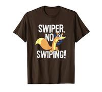 Dora The Explorer Swiper No Swiping Fox Camiseta, Hombre, Marrón, S