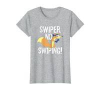 Dora The Explorer Swiper No Swiping Fox Camiseta, Mujer, Gris Jaspeado, XXL