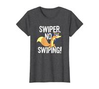 Dora The Explorer Swiper No Swiping Fox Camiseta, Mujer, Jaspeado Oscuro, S
