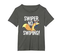 Dora The Explorer Swiper No Swiping Fox Camiseta, Mujer Tallas Grandes, Asfalto, 4XL Grande