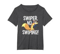 Dora The Explorer Swiper No Swiping Fox Camiseta, Mujer Tallas Grandes, Jaspeado Oscuro, 6XL Grande