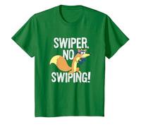 Dora The Explorer Swiper No Swiping Fox Camiseta, Niños, Verde Kelly, 10 años