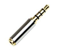 Dorado 3.5mm macho a 2,5 mm hembra clavija Conversor Adaptador de jack de auricular de audio estereo