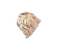 (Dorado a la derecha) Insignia de cabeza de león de metal 3D Emblema de animales creativos Pegatina