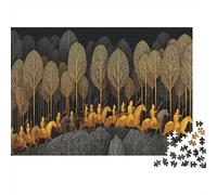 Dorado Army Marched in The Dark Forest Rompecabezas para Adultos || De Diversión Familiar 1000pcs (75x50cm)