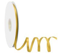 Dorado Cinta de Raso 6mm 91m, Dooozy Cinta de Satén, Cinta Regalo para Manualidades, Fiestas Envoltorios de Regalos Cumpleaños Navidad Lazos Decoración de Bodas