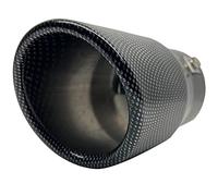 DoradoTuning 01117-69 - Silenciador universal ajustable para tubo de escape de coche, acero inoxidable, estilo carbono, 51-69 mm