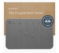 Dorai Home Bath Stone - Alfombrilla de Piedra para baño, Secado rápido, Superficie Antideslizante, Almohadilla Inferior de Goma, Color Pizarra de Lluvia