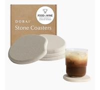 Dorai Juego de Posavasos de Piedra para el hogar, Elimina Las Marcas de Agua y se Seca al Instante, diseño Funcional Creado para el hogar Moderno, el Juego Incluye Cuatro Posavasos Modernos, Arenisca