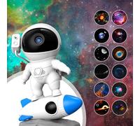 Doramier Astronaute Proyector, Proyector de cielo estrellado con luz nocturna, Planetarium Proyector,Galaxy nova proyector,Astronauta Proyector para niños y adultos (cohete)