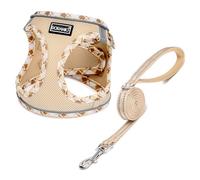 DORAMIO Arnés Perro Pequeños, Arnés Antitirones Reflectante Cómodo Transpirable Arneses Chaleco para Perros Pequeños Gatos, Cachorros (XXS, Beige)