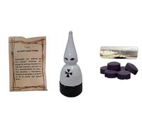 DoraZen Incensario Nazareno Blanco y Negro - Religioso de Barro Original para Semana Santa - Incluye 50 gr Gran Poder