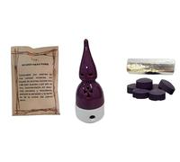 DoraZen Incensario Nazareno Morado&Blanco/incensarios religiosos/incensarios de Barro/incensarios Originales/incensario Semana Santa más 50 gr Gran Poder.