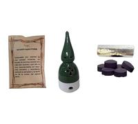 DoraZen Incensario Nazareno Verde&Blanco/incensarios religiosos/incensarios de Barro/incensarios Originales/incensario Semana Santa más 50 gr Gran Poder.