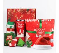 DORBOKER Cesta de regalo de Navidad para mujeres, juego de regalo de spa de cuidado personal para mamá, esposa, mejor amiga, hermana, compañeros de trabajo, profesora, enfermera, caja de regalo de