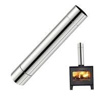 Dorccsi Tubo De Chimenea De Acero Inoxidable De 2,36' De Diámetro,Tubo De Estufa Recto,Tubo De Chimenea Portátil Resistente al Calor,Tubo De Estufa De Leña,Tubo De Chimenea Para Horno,Calentador De