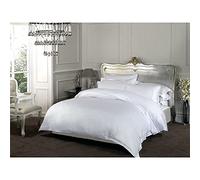 Dorchester 100 algodón de percal King Size sábana Bajera - Ropa de Cama - Ropa de Cama - Extra de Profundidad 16 Pulgadas (40 centímetros) 1000 Hilos, Color Blanco