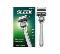 DORCO Elegante sistema de afeitado de seis cuchillas con tecnología Multi-Flex, mango de precisión y 2 cartuchos incluidos
