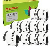 Doree 10 rollos DKN55224 54mm x 30,48m Etiquetas compatibles con Brother QL