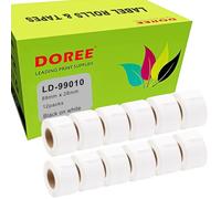 Doree 12 unidades Etiquetas estándar de dirección 99010 28 mm x 89 mm, compatibles con Dymo Labelwriter 4XL, 320, 330, 400, 450, 450 Duo, 450 Turbo (130 etiquetas/rollos)