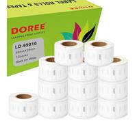 DOREE 12x Etiquetas de dirección del remitente 99010 S0722370 28 mm x 89 mm | Compatibles con dymo etiquetas 28mm blancas Dymo Labelwriter 4XL,320,330,400, 450, 450 Duo, 450 Turbo, 130/rollos, sin chip