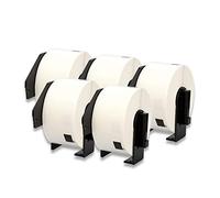 DOREE 5 Rotoli Compatibili con Brother DK-11208 Etichette per indirizzi, 38 x 90mm,Negro sobre blanco, 400 Etichette/Rotolo Per stampanti Brother QL-500,QL-570,QL-700,QL-800,QL-1050,QL-1100