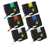 DOREE 6 cintas TZe 12mm x 8 m TZe131,TZe231,TZe431,TZe,TZe531,TZe631,TZe731