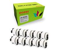 DOREE DK-44205 removible continua Etiquetas papel, 62 mm x 30,48 m, compatible con Brother QL-1110NWB, QL-1100, QL-500BW, QL-570, QL-580, QL-710W,QL-800,QL-810W,QL-820NWB.10 rollos.