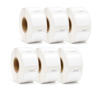 Doree S0929120 Small Adhesive Labels, 25mm x 25mm, 750 Labels per Roll, Compatible with Dymo LabelWriter 4XL 450 400 330 320 310 (6 Pack)