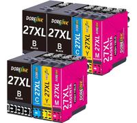 DOREINK 27XL Tinta Cartuchos de Tinta para Epson 27 27XL para Epson Workforce WF-3620DWF WF-7620DTWF WF-7610DWF WF-7110DTW WF-7210DTW WF-7710DWF WF-7715DWF WF-3640DTWF WF-7720DWF (Paquete de 9)