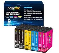 DOREINK Compatibles con 405XL Cartuchos para Workforce Pro WF-3820DWF WF-3825DWF WF-4820DWF WF-4825DWF WF-4830DTWF WF-7830DTWF WF-7835DTWF WF-7840DTWF 9Pack