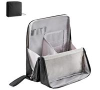 Doresty - Bolsa de maquillaje de pie, portátil, multiusos, gran capacidad, Oxford Cloth Stand Organizer, resistente al agua, bolsa de viaje para mujer, Negro , Rui 7-14Delivery