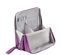 Doresty - Bolsa de maquillaje de pie, portátil, multiusos, gran capacidad, Oxford Cloth Stand Organizer, resistente al agua, bolsa de cosméticos de viaje, morado, Fashion