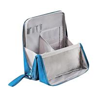 Doresty - Bolsa de maquillaje de pie, portátil, multiusos, gran capacidad, Oxford Cloth Stand Organizer, resistente al agua, bolsa de cosméticos de viaje, azul, Fashion